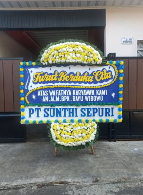Papan Bunga Duka di Pondok Jagung Timur
